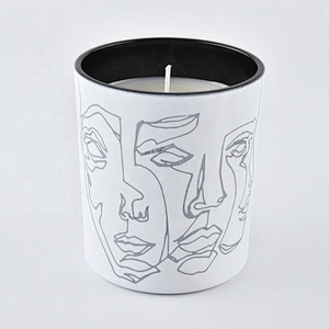 luxury white glass custom candle glass jars