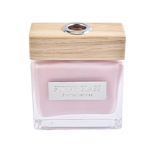 Wholesales pink oil square pink glass reed diffuser bottles