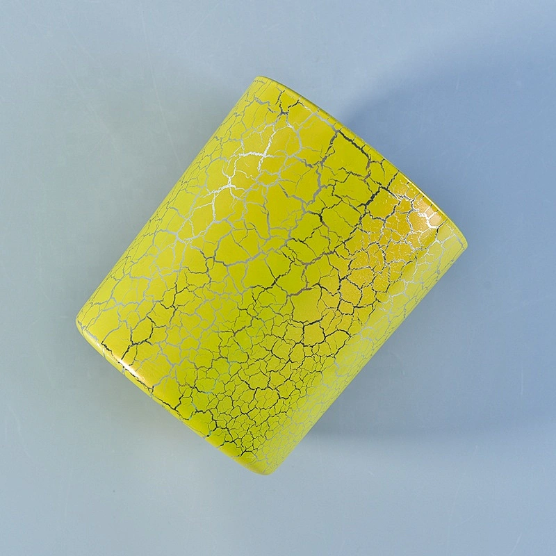 Customized 10oz Yellow Glass Candle Jar Wholesale