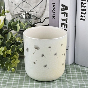 Sunny design custom white tea light candle ceramic holder 10oz 20oz