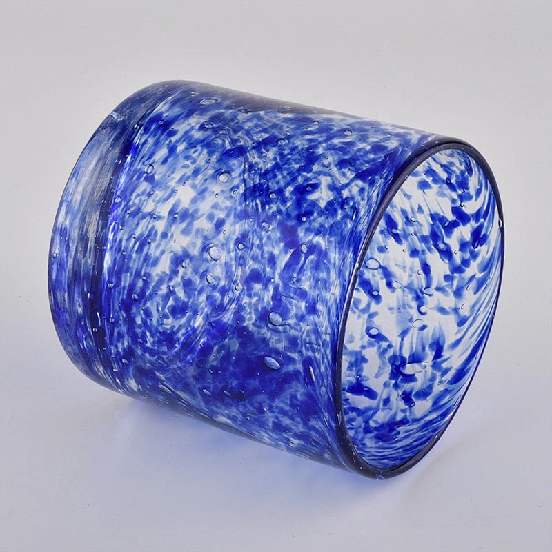 Sunny luxury blue crystal votive glass candle holders 10oz 20oz