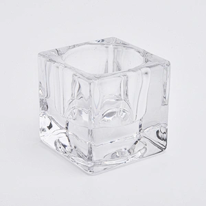 Mini Crystal TeaLight Glass Candle Holders Square