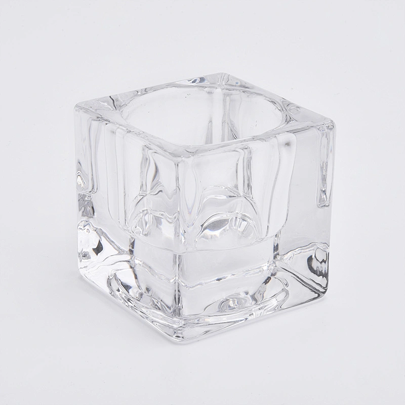 Mini Crystal TeaLight Glass Candle Holders Square