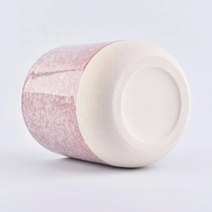 10oz 20oz Wholesales custom pink luxury ceramic candle jar holders