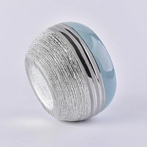 Wholesales round silver ceramic candle holder 10oz 12oz