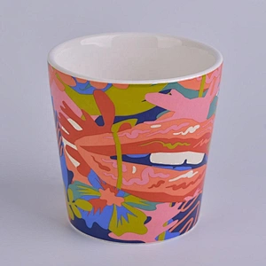 Customized luxury votive ceramic candle holders 8oz 10oz