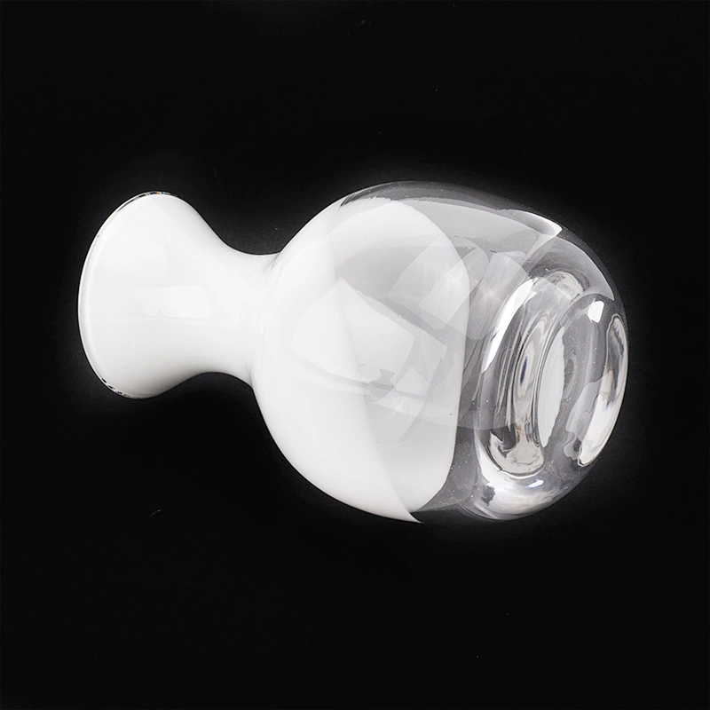 White overlay glass reed diffuser bottles glass vessel fragrance