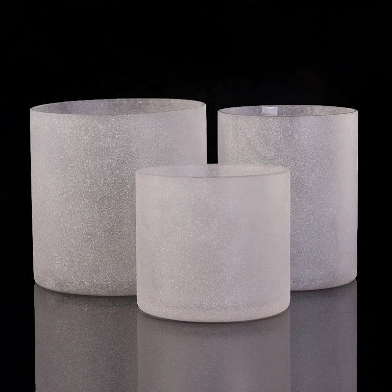 Handmade Frosted Glass Candle Jars