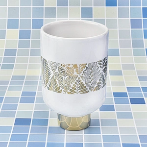 Wholesales empty tealight custom white ceramic candle holder jar
