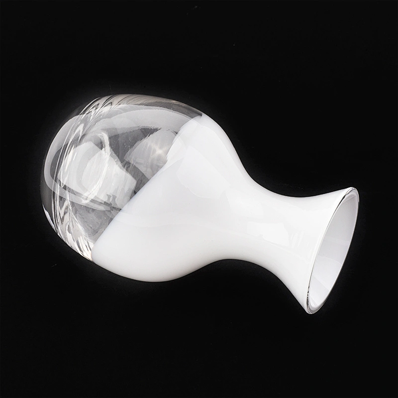 White overlay glass reed diffuser bottles glass vessel fragrance