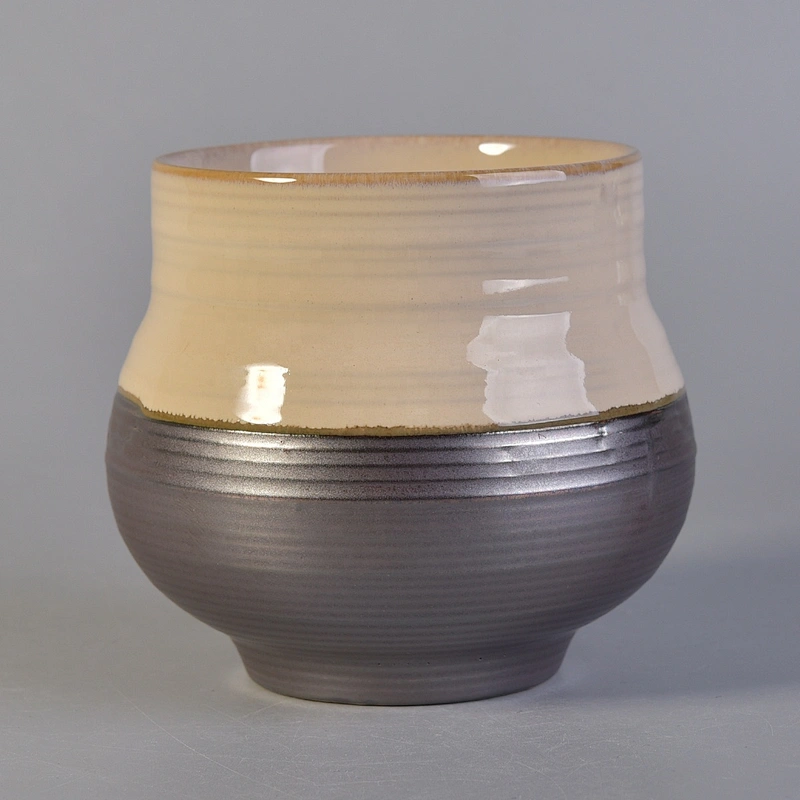 Sunny hot sales amber ceramic candle jars container
