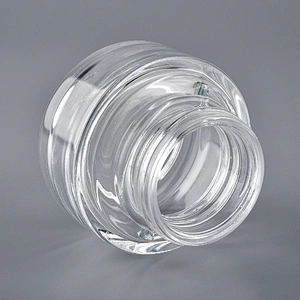 luxury clear glass cosmetic jars