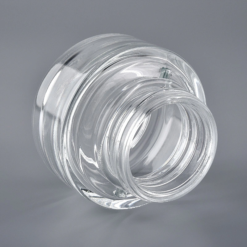 luxury clear glass cosmetic jars