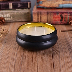 Factory price color 3 wick large ceramic candle holders