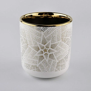 Custom Pattern Ceramic Candle Vessels Wholesale
