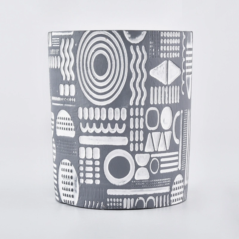 10oz Wholesales new design grey tealight ceramic candle holder