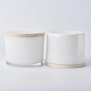 hot sales glass candle jar with metal lid