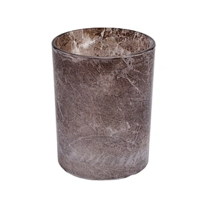 Wholesales brown votive matte glass candle jars 8oz 10oz 12oz