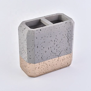 Sunny design 4pcs grey concrete Soap dish bathroom accessories sets