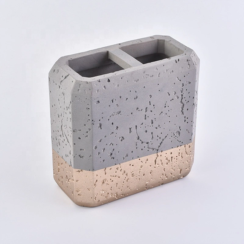 Sunny design 4pcs grey concrete Soap dish bathroom accessories sets