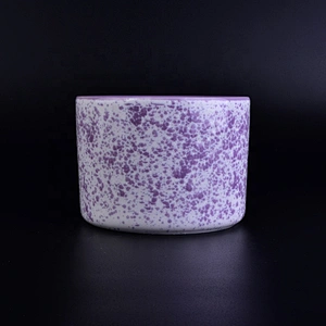 Wholesales glitter color custom ceramic candle container