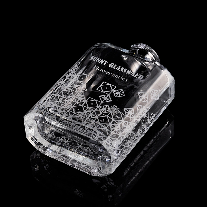 Sunny logo printing crystal square reed glass diffuser bottles