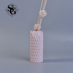 Sunny pink cylindrical like ceramic reed diffuser bottle with great quality