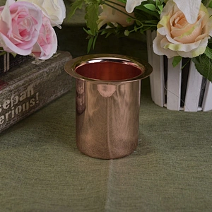 Color custom tall decorative metal candle jar insert 400ml