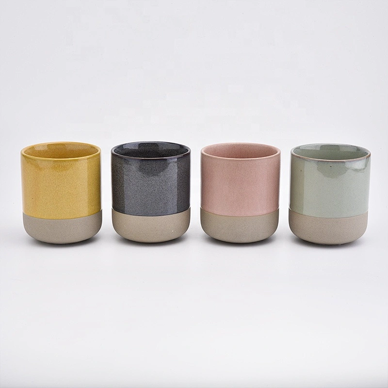 10oz matte colored scented ceramic candle jar bulk