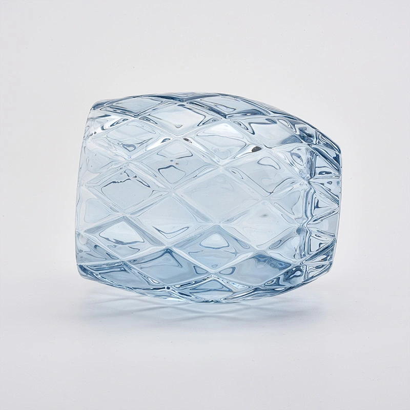 6oz Embossed Glass Candle Jar With Spray Color