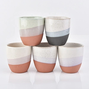 Modern Customized empty matte candle ceramic holders