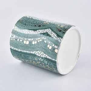Wholesales stylish custom logo candle ceramic holder jar