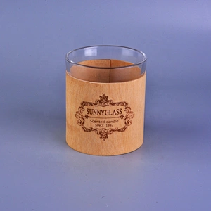 8oz clear empty decorative scented glass candle holder