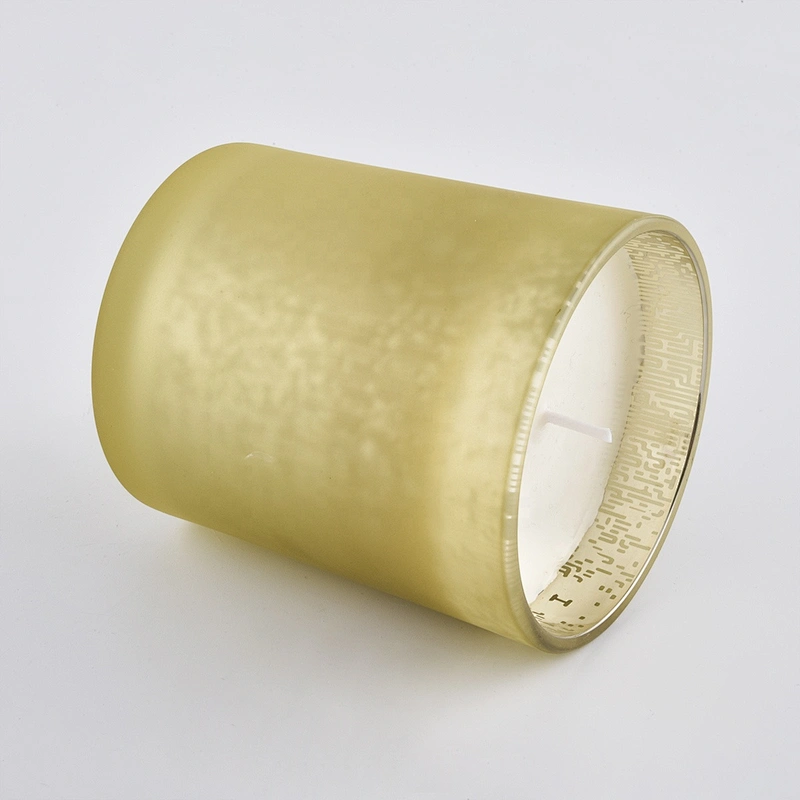 Sunny golden matte tealight candle glass jar holders 10oz 20oz
