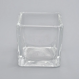70ml 120ml 280ml Square Shaped Glass Candle Holder Wholesale