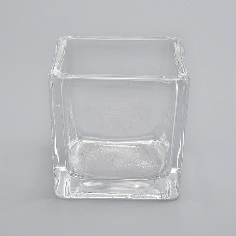 70ml 120ml 280ml Square Shaped Glass Candle Holder Wholesale