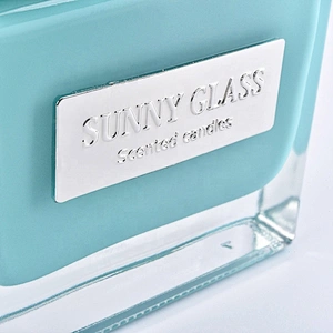 Wholesales luxury blue scented square glass diffuser bottles with wood cap