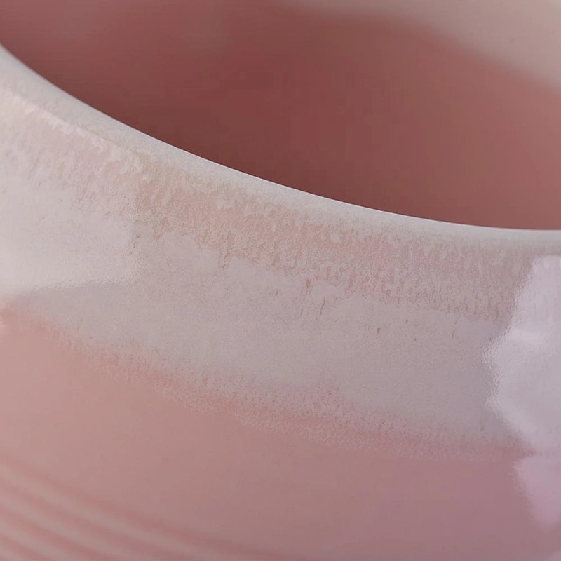 Sunny home decor pink candle ceramic holder 8oz 10oz 12oz