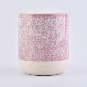 10oz 20oz Wholesales custom pink luxury ceramic candle jar holders