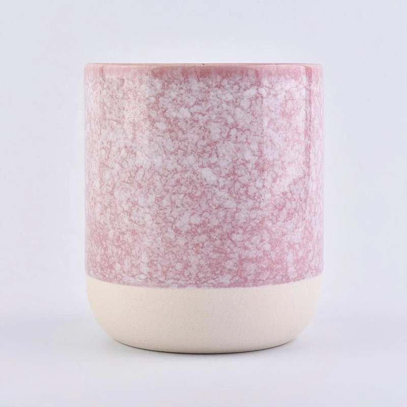 10oz 20oz Wholesales custom pink luxury ceramic candle jar holders