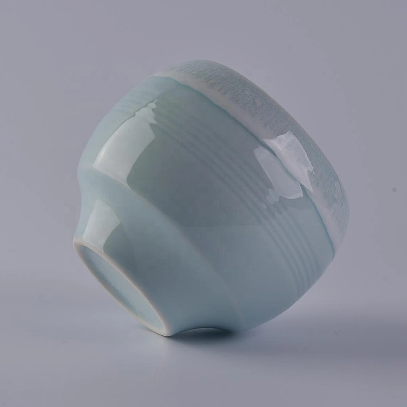 Wholesales China blue candle ceramic bowl 6oz 8oz 10oz