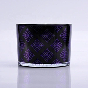 10oz 20oz Wholesales Custom black glass candle container