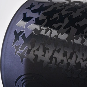 Sunny custom matte decorative black glass candle tumblers