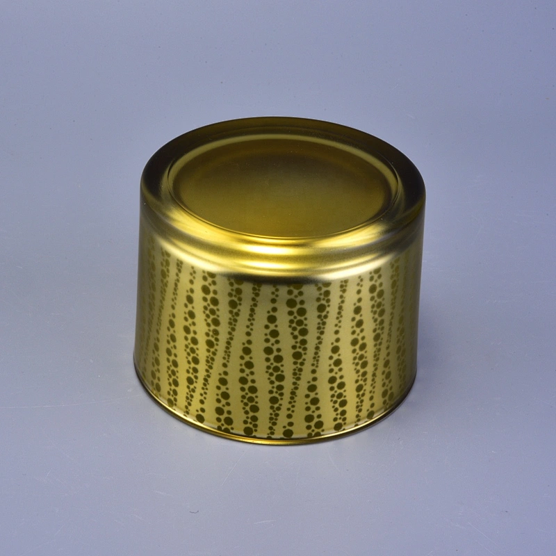 Sunny custom golden glass candle holder vessel 8oz 10oz 12oz