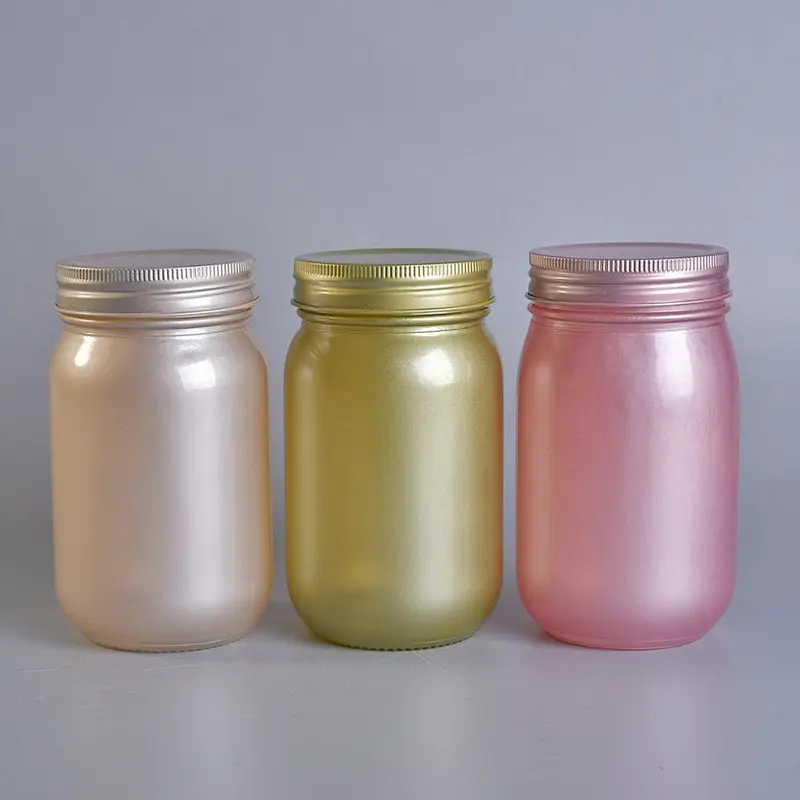 Low MOQ glass mason jar with lids for candle making