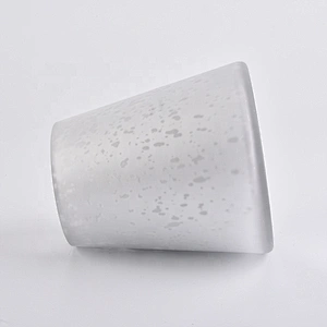 Manufacturer table laser white candle glass vessel 20oz