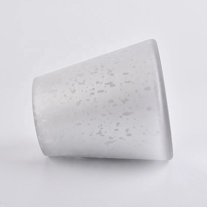 Manufacturer table laser white candle glass vessel 20oz