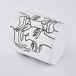 10oz Sunny white votive ceramic candle holder