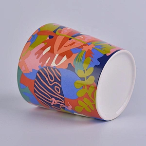 Customized luxury votive ceramic candle holders 8oz 10oz