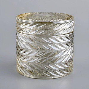 Unique Design Glass Candle Jar With Lids For Candle Making